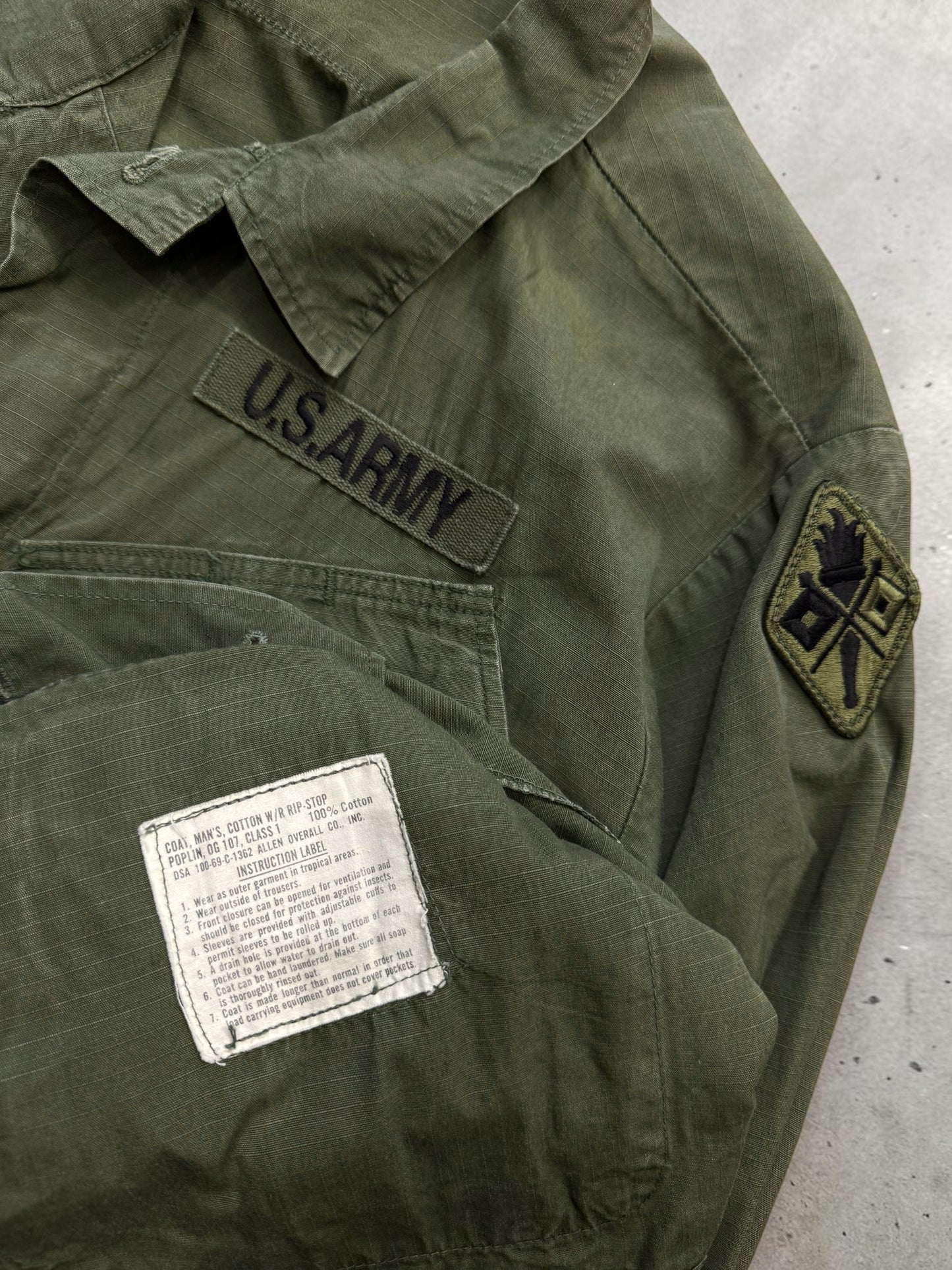 Vintage U.s. Army Vietnam war Poplin jacket 60s/70s