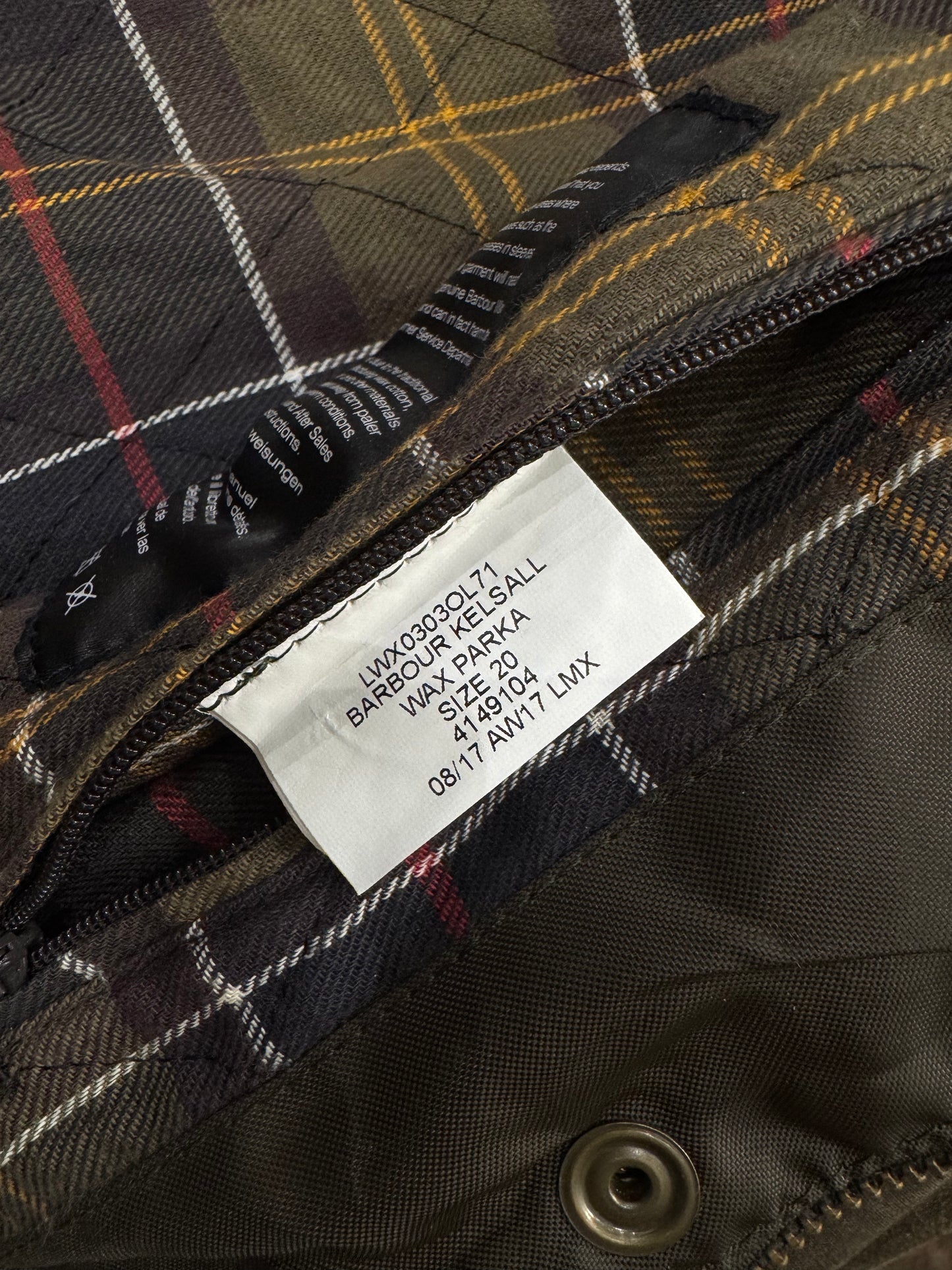 Giacca Barbour wax parka
